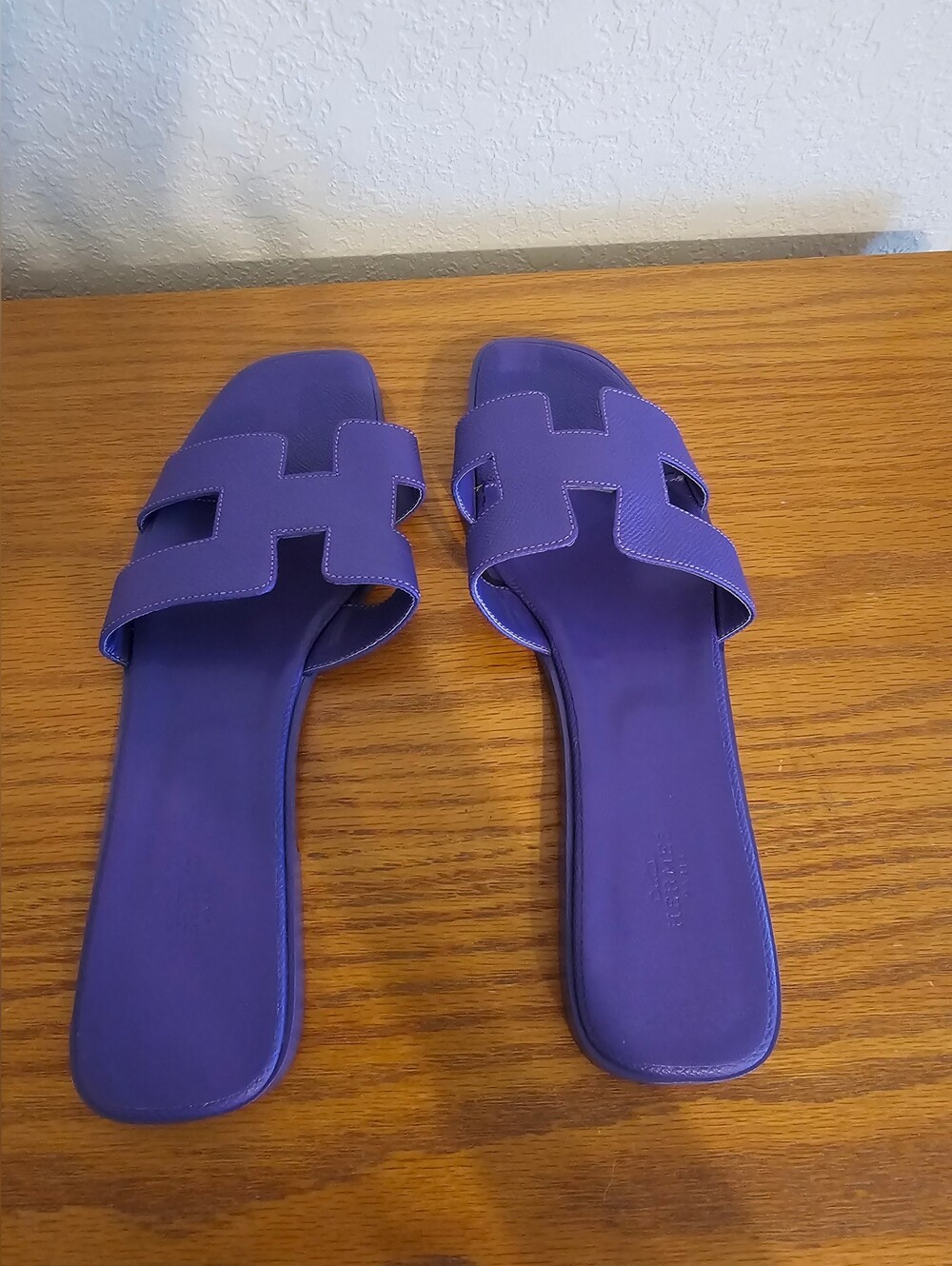 Women's Purple Slide Sandals with Cutout Strap